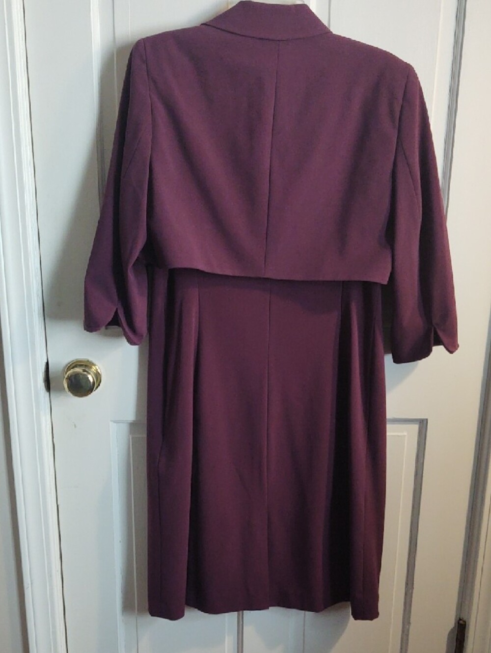 Signature by Larry Levine Plum Two-Piece Dress with Cropped Jacket - Picture 3 of 10